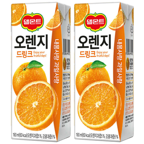 [델몬트] 오렌지 100 190ml * 24팩