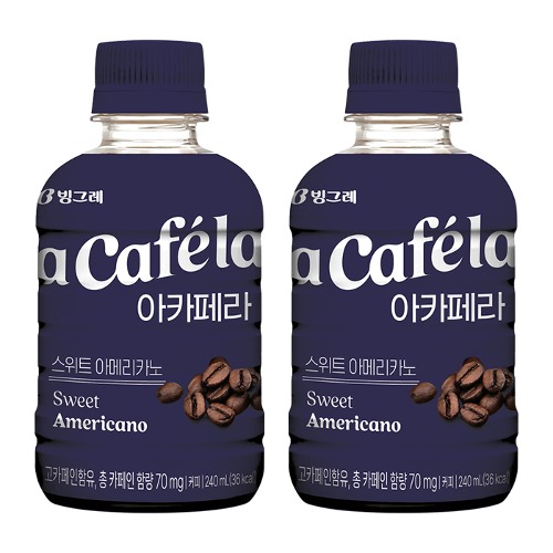 [빙그레]아카페라 스위트 아메리카노 240ml x 20pet 커피 음료음료수