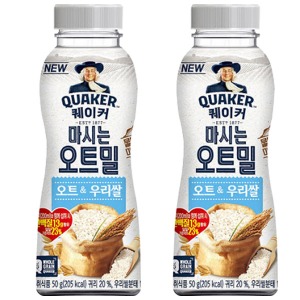 [롯데]퀘이커 마시는오트밀 오트&amp;우리쌀 50g x 1개 낱개음료수